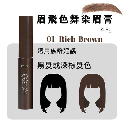 Etude House 眉飛色舞染眉膏 染眉膏 染眉 眉毛 眉彩 4.5g 庶務客